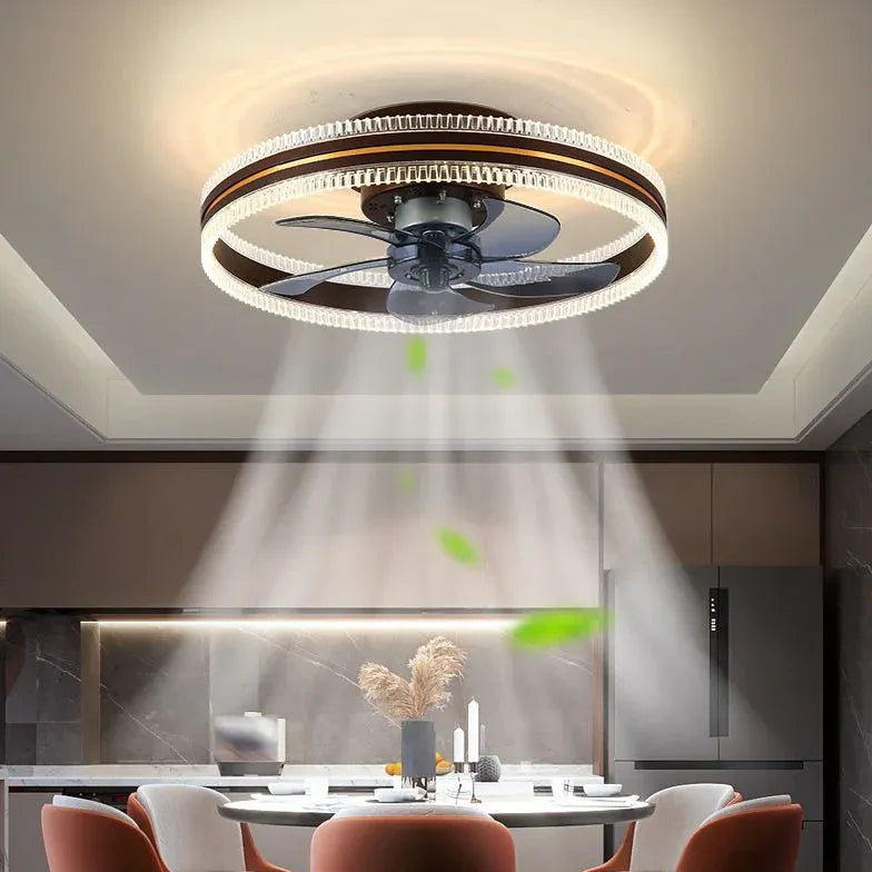 Lampadario ventilatore a soffitto Stile Rotondo - clowasit.com