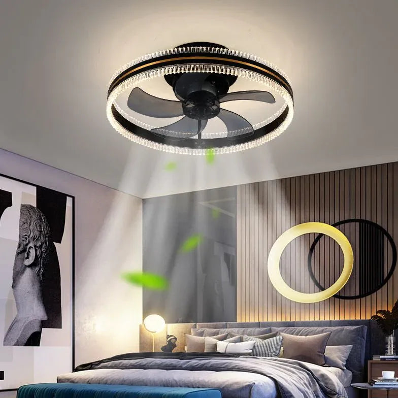 Lampadario ventilatore a soffitto Stile Rotondo - clowasit.com