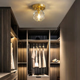 Lampadario moderno dorato Illumina il Corridoio LED - clowasit.com