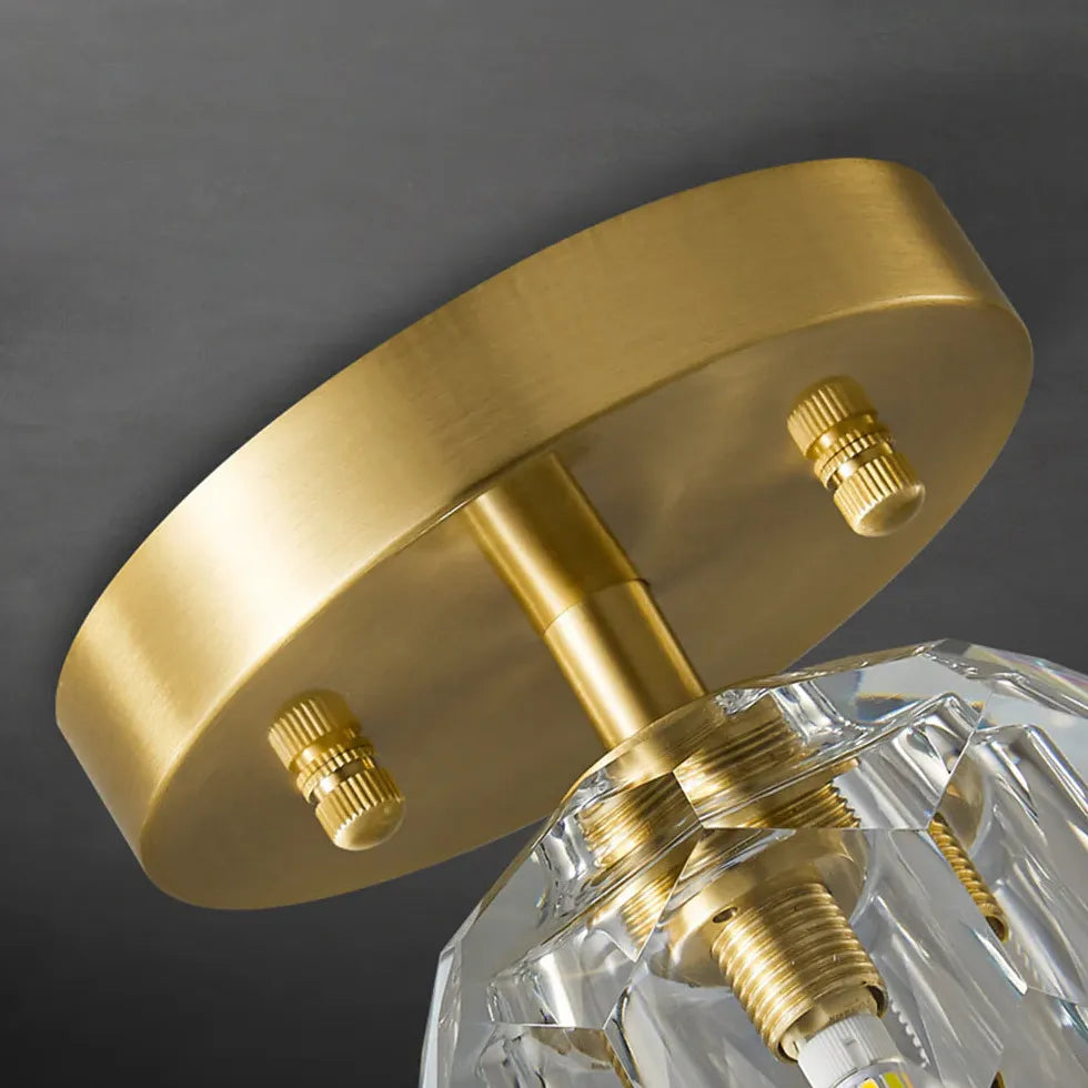 Lampadario moderno dorato Illumina il Corridoio LED - clowasit.com