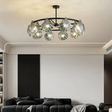 Lampadari moderni design soggiorno lusso dorato vetro - clowasit.com