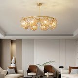 Lampadari moderni design soggiorno lusso dorato vetro - clowasit.com