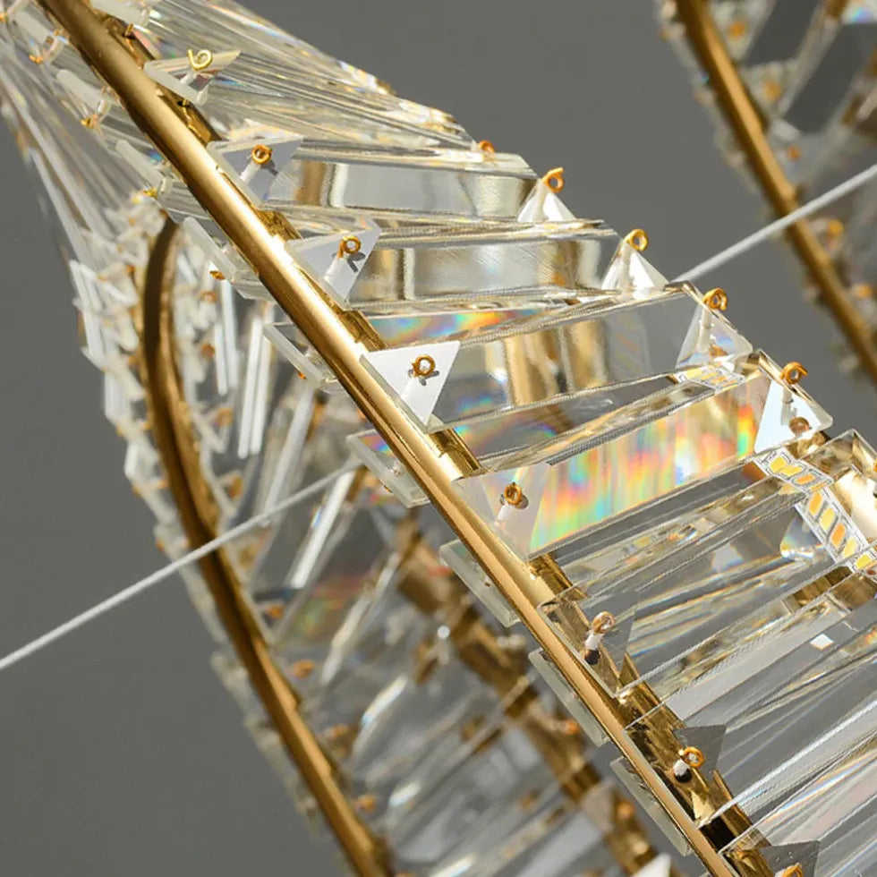 Lampadario Cristalli Pendenti Moderno Stile Ondulato - clowasit.com
