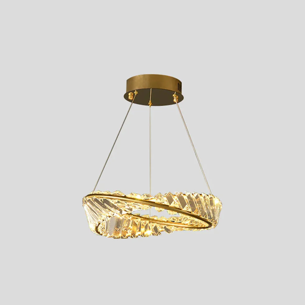 Lampadario Cristalli Pendenti Moderno Stile Ondulato - clowasit.com