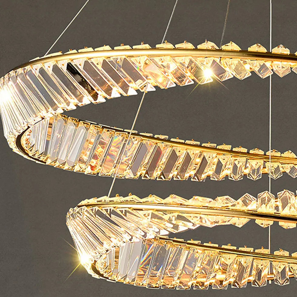 Lampadario Cristalli Pendenti Moderno Stile Ondulato - clowasit.com