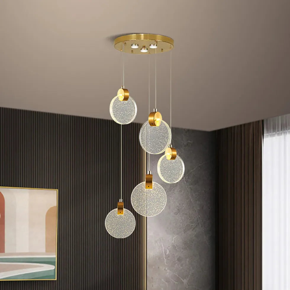 Lampadari cristallo moderno per arredamento elegante oro - clowasit.com