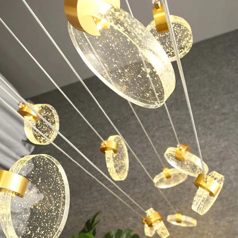Lampadari cristallo moderno per arredamento elegante oro - clowasit.com