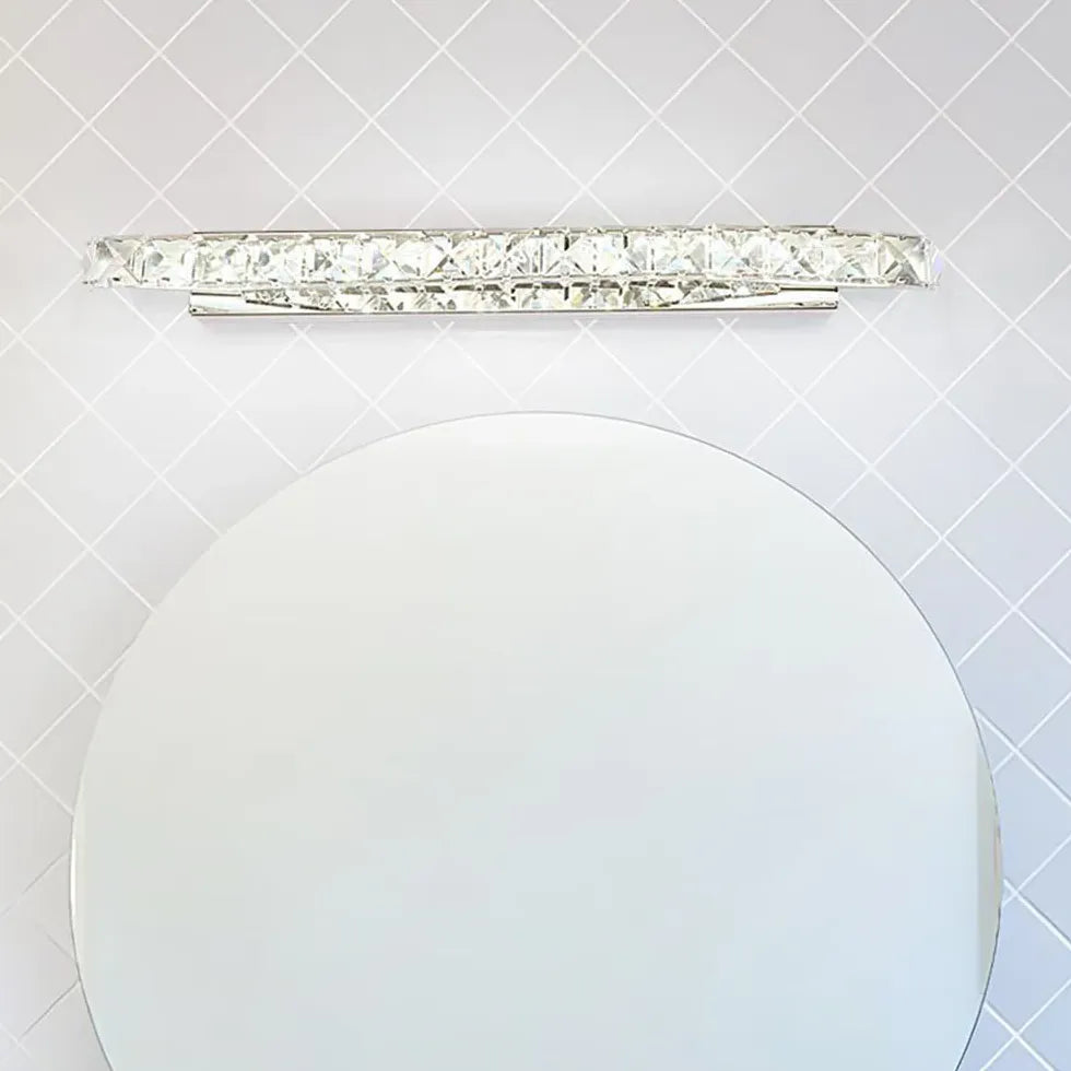 Applique cristallo moderne per bagno argentato - clowasit.com