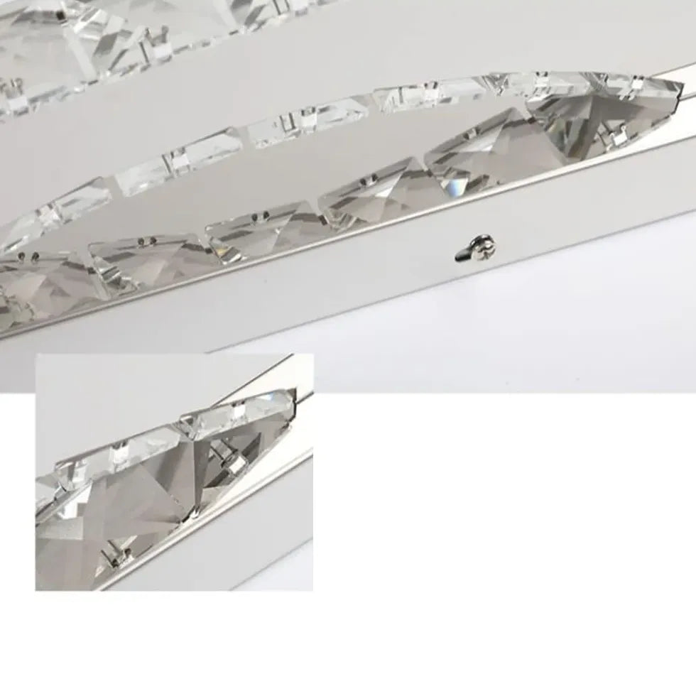 Applique cristallo moderne per bagno argentato - clowasit.com