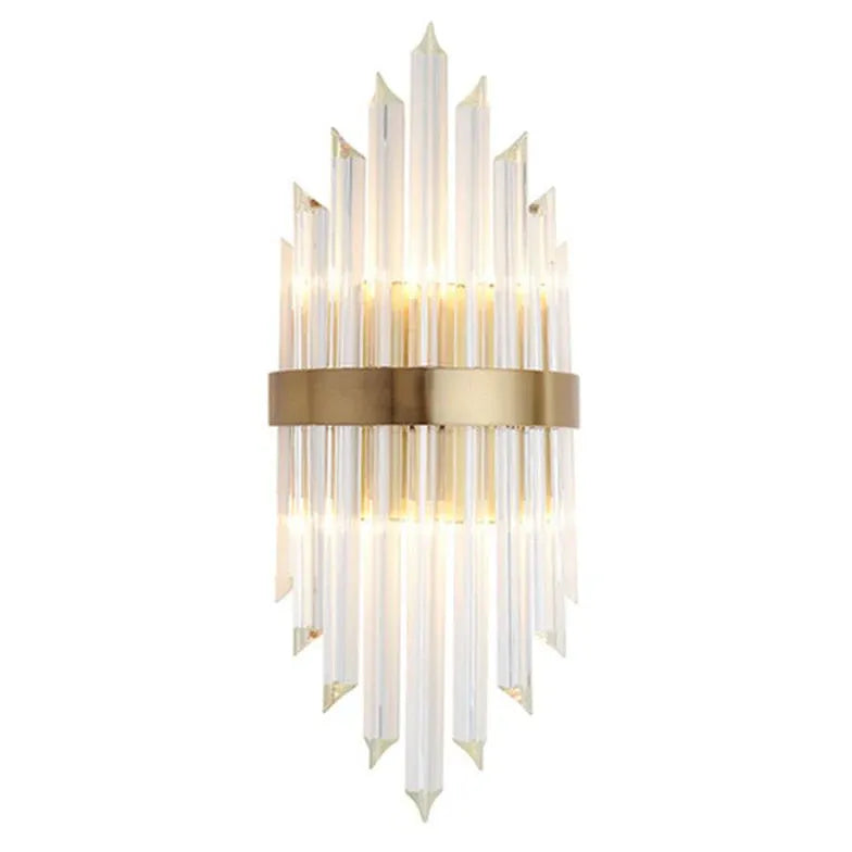 Lampadari pendenti cristallo in camera dorata - clowasit.com