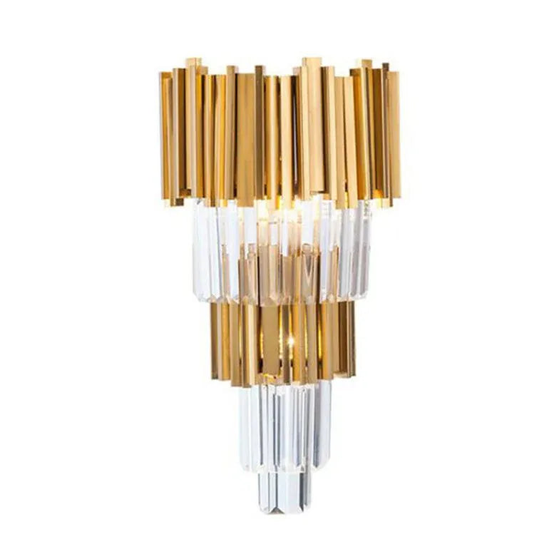Lampadari pendenti cristallo in camera dorata - clowasit.com