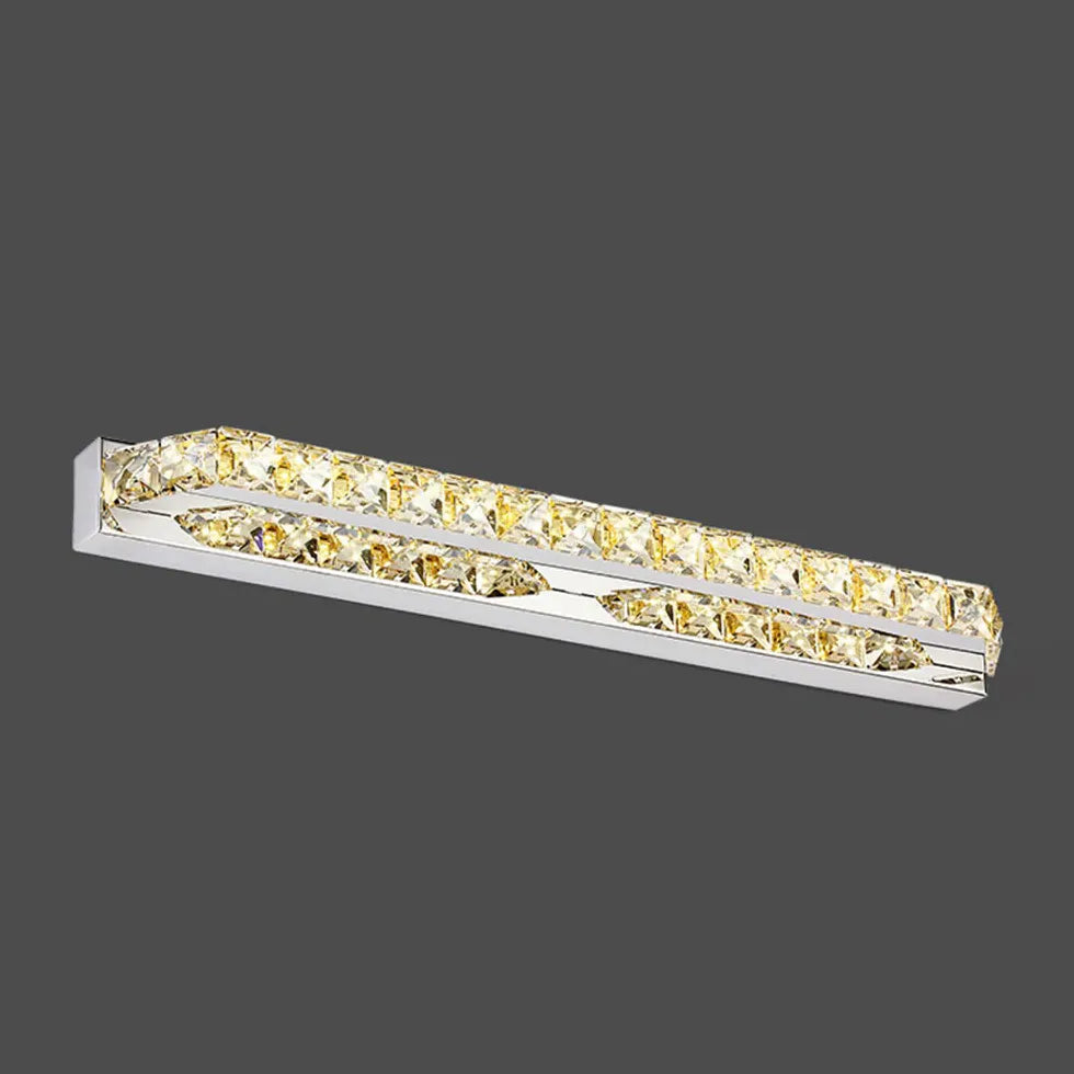 Lampade da bagno sopra specchio cristallo rettangolare - clowasit.com