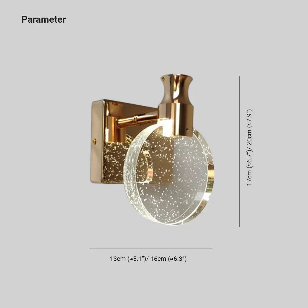 Applique da parete in cristallo LED bolle - clowasit.com