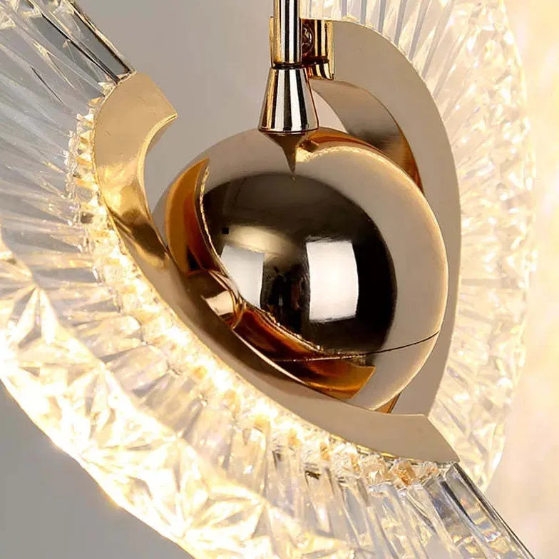 Lampadario moderno cristallo ali di angelo lucente - clowasit.com