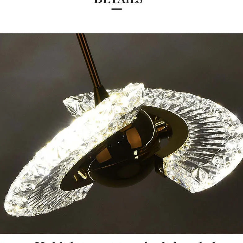 Lampadario moderno cristallo ali di angelo lucente - clowasit.com