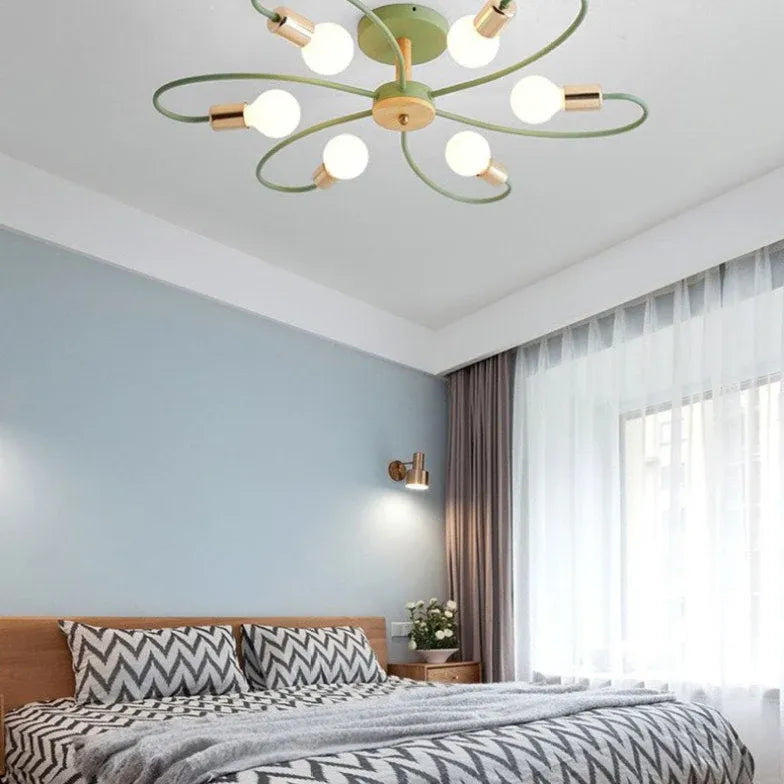 Lampadari design camera da letto Metallico elegante - clowasit.com