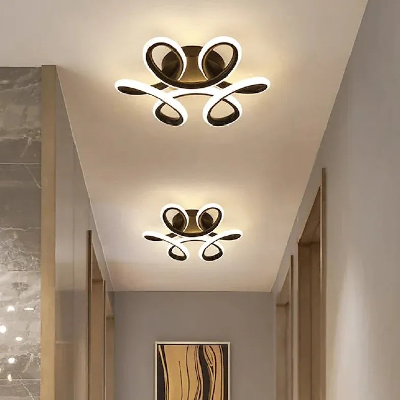 Lampadari moderni nero Design Arcuato per Corridoio - clowasit.com