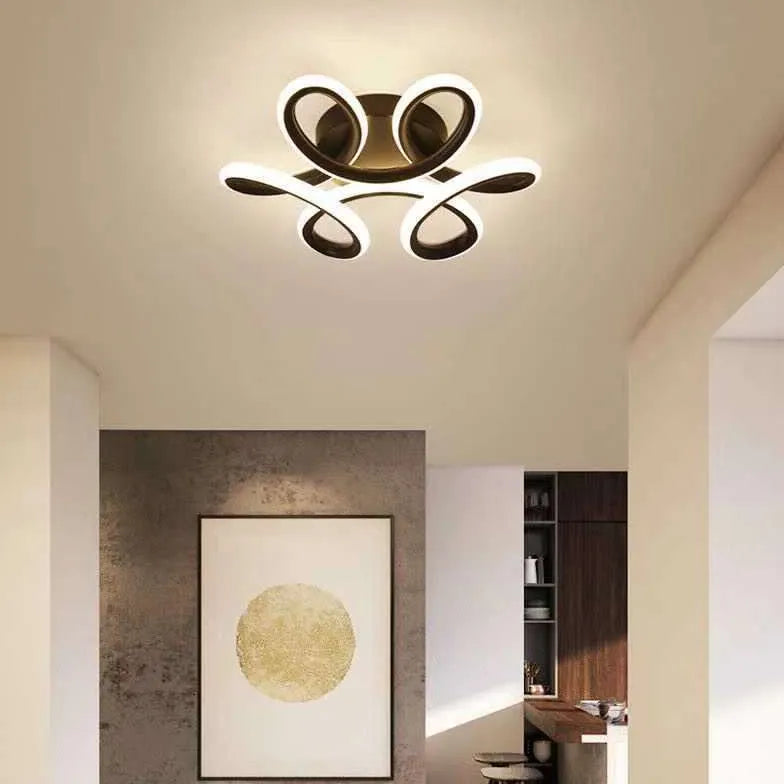 Lampadari moderni nero Design Arcuato per Corridoio - clowasit.com