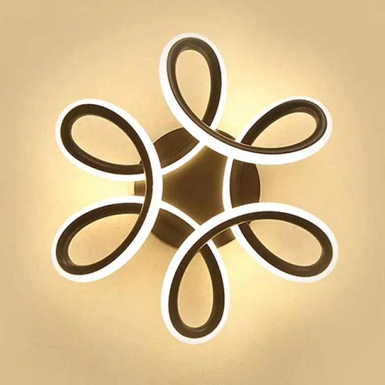 Lampadari moderni nero Design Arcuato per Corridoio - clowasit.com