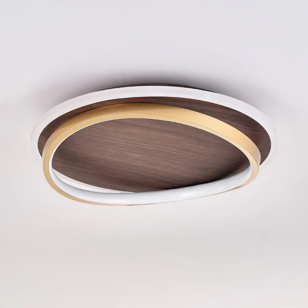 Lampadari per soffitto in noce stratificati rotondi - clowasit.com