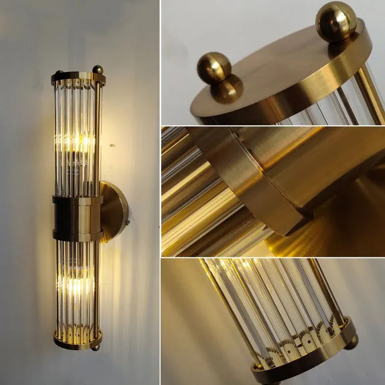 Applique classiche in vetro ottone spazzolato - clowasit.com