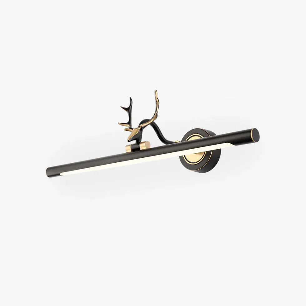 Applique Nero Oro Bagno LED Corno - clowasit.com