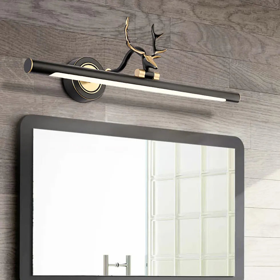 Applique Nero Oro Bagno LED Corno - clowasit.com