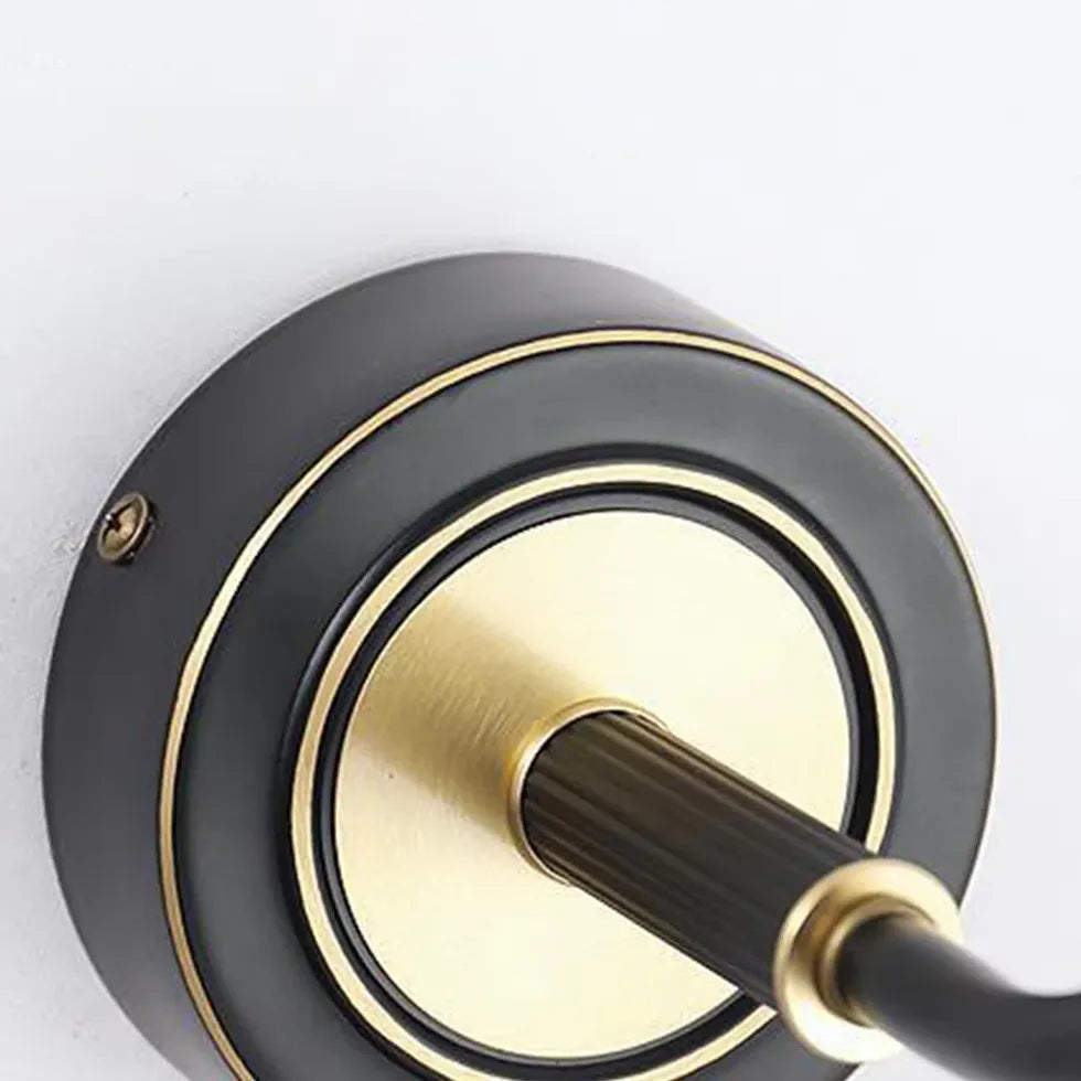 Applique Nero Oro Bagno LED Corno - clowasit.com