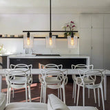 Lampadario cucina industriale trasparente quadrato - clowasit.com
