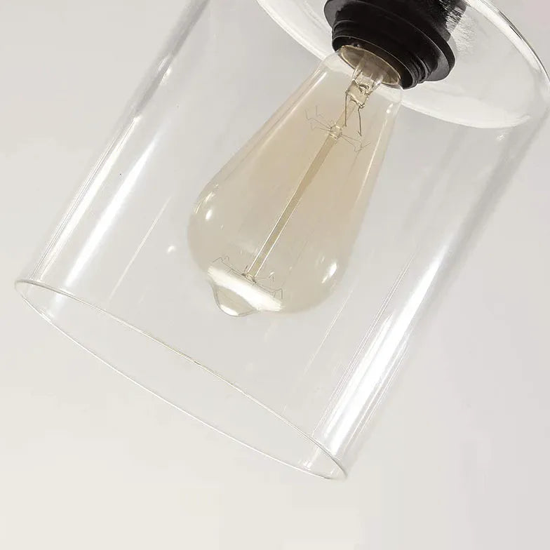 Lampadario cucina industriale trasparente quadrato - clowasit.com