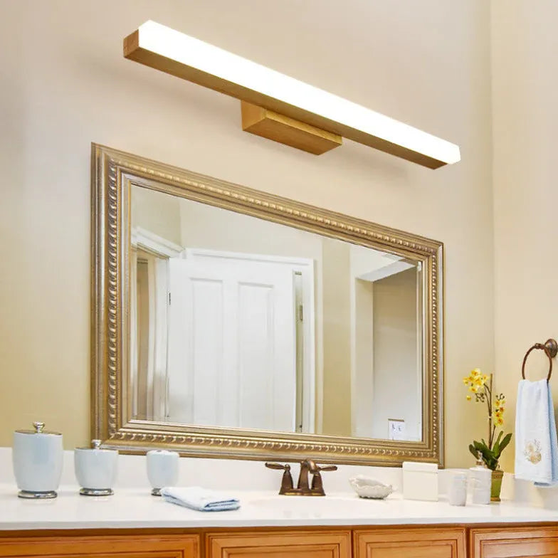 Illuminazione Specchio Tondo Design Legno Semplice - clowasit.com