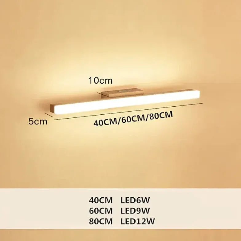 Illuminazione Specchio Tondo Design Legno Semplice - clowasit.com