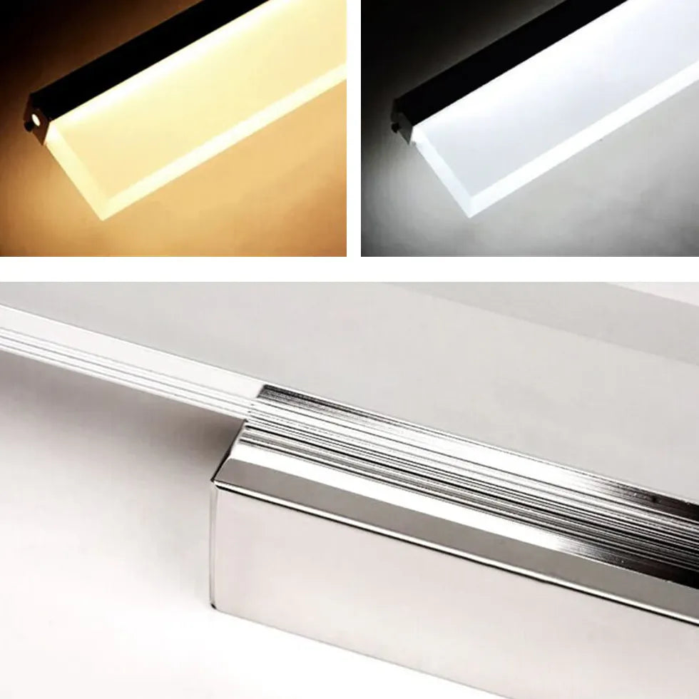 Lampada lunga da parete LED color argento - clowasit.com