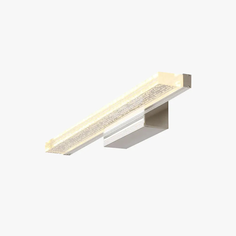 Lampada da parete lunga bagno argento - clowasit.com