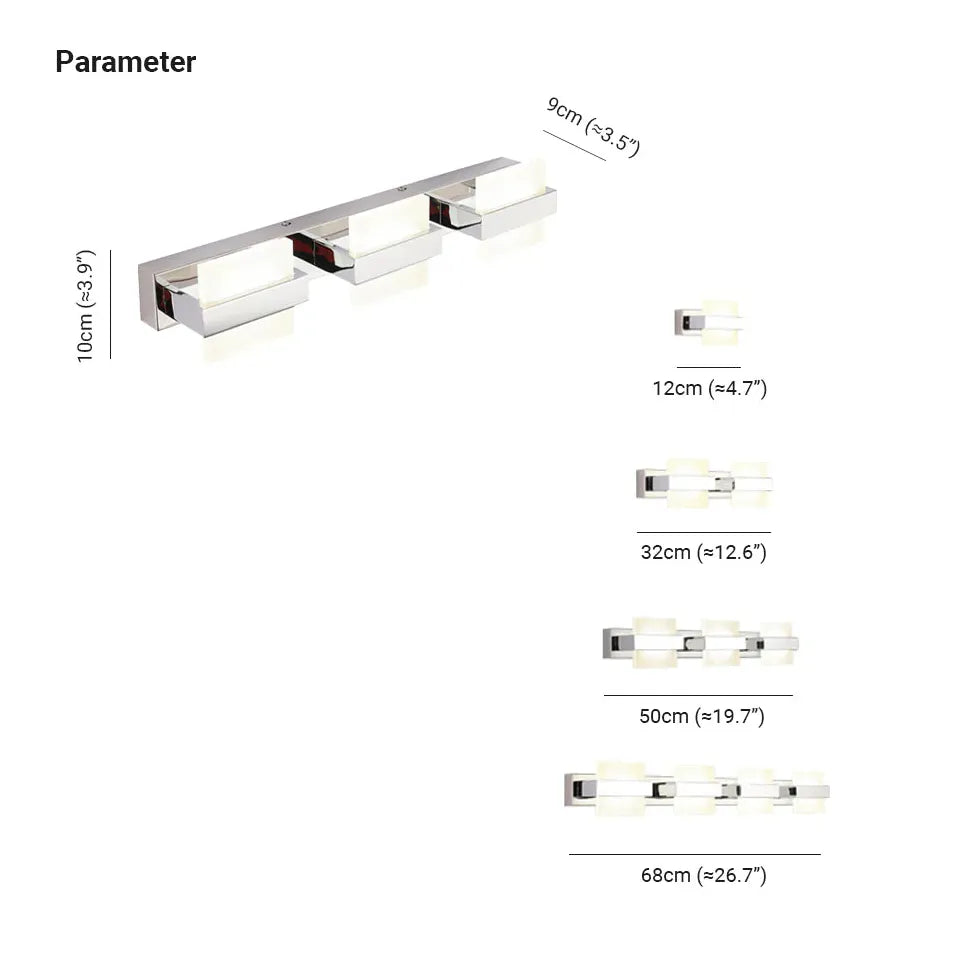 Applique da parete quadrate bagno led - clowasit.com