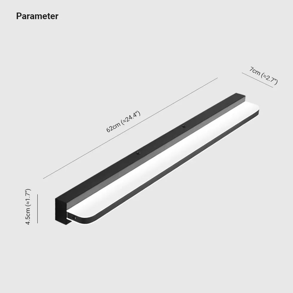 Applique bagno nera in acciaio inox LED - clowasit.com
