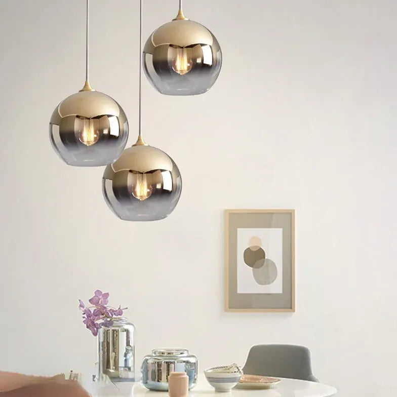 Lampada a sospensione a sfera metallo moderno - clowasit.com