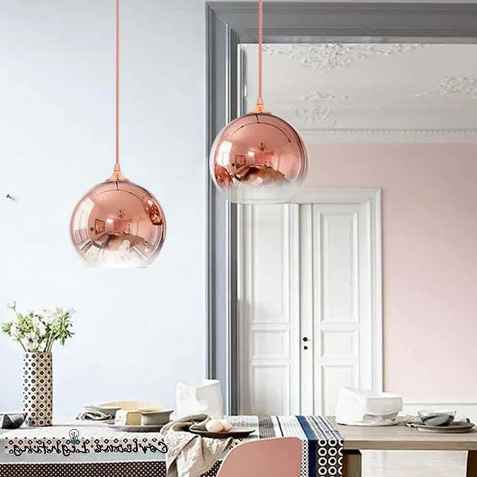 Lampada a sospensione a sfera metallo moderno - clowasit.com