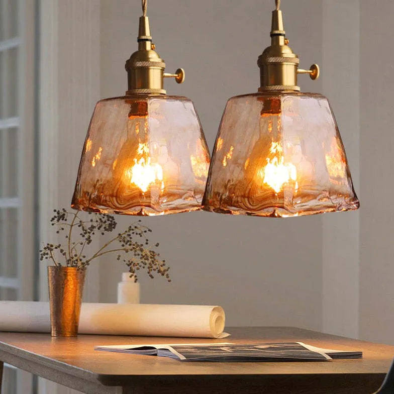 Lampadari a Sospensione Vintage Ottone Vetro - clowasit.com