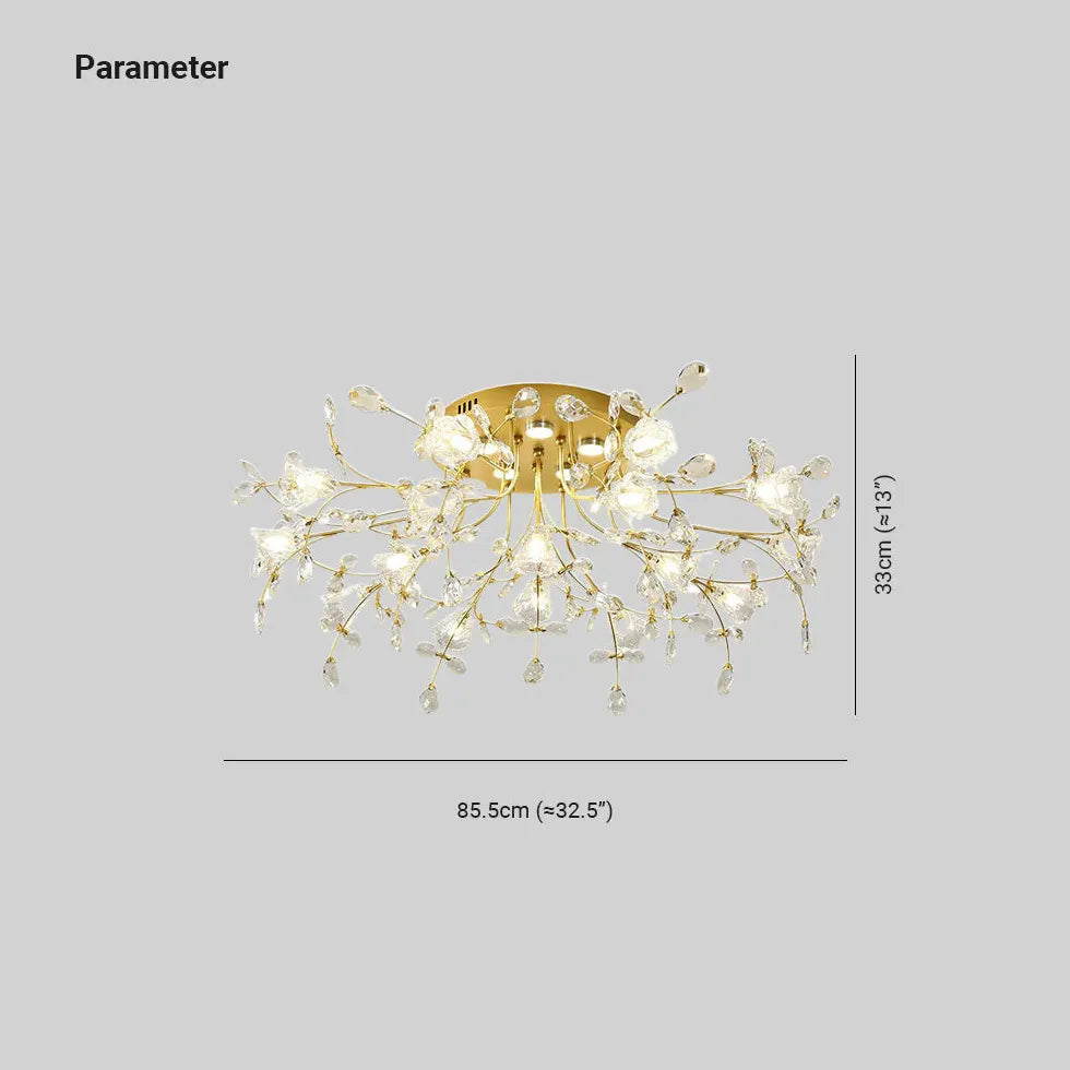 Plafoniere soggiorno moderne Design Floreale di Cristallo - clowasit.com