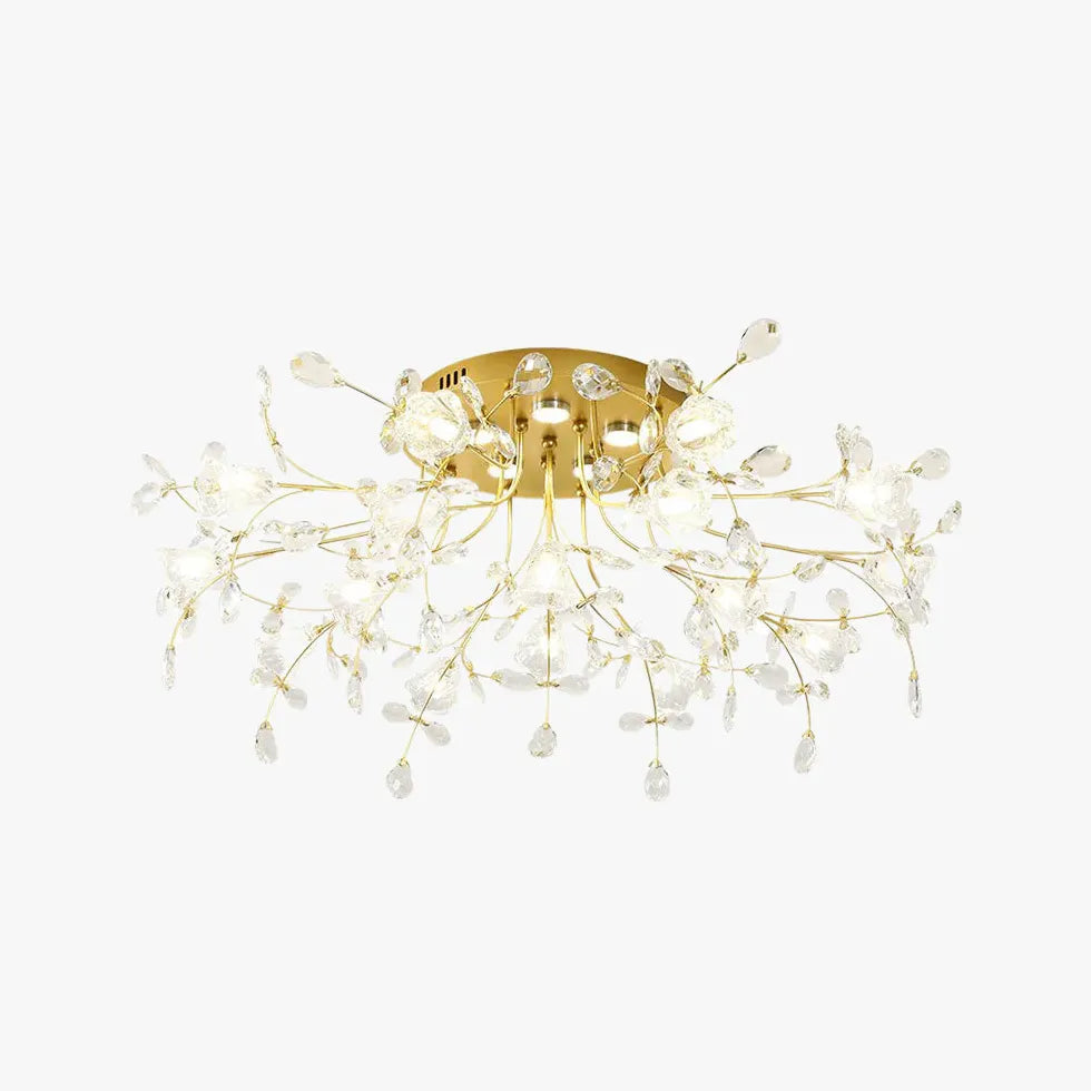 Plafoniere soggiorno moderne Design Floreale di Cristallo - clowasit.com