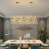Lampadari sala da pranzo cristallo eleganza dorata - clowasit.com