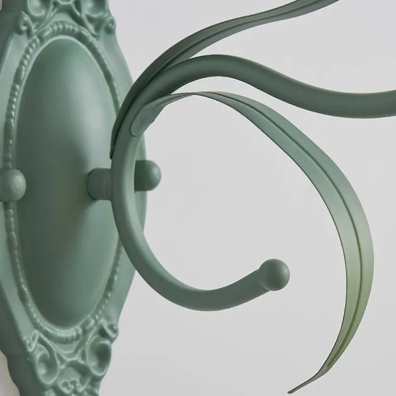 Lampadario rustico vintage e fiori verdi - clowasit.com