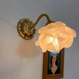 Applique da parete retro con vetro floreale - clowasit.com