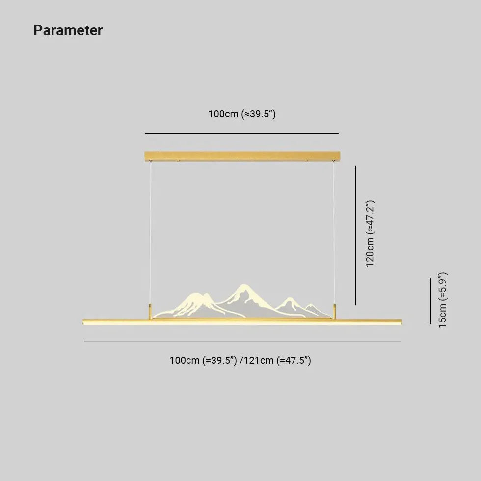 Lampadario a goccia moderno con contorni montani - clowasit.com