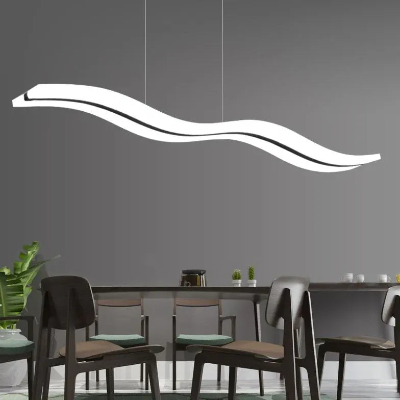Lampadari moderni sala pranzo Onde nere bianche - clowasit.com