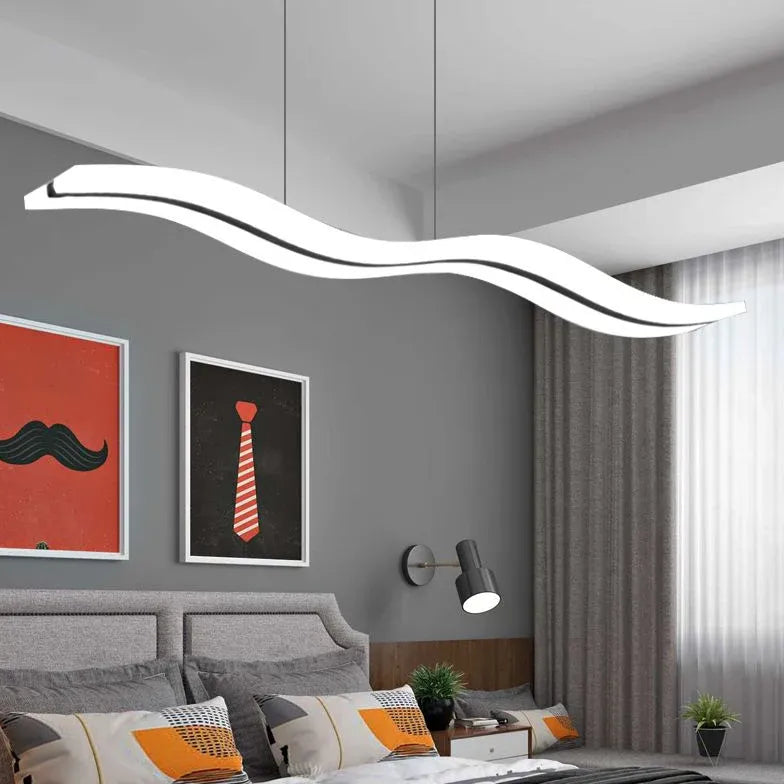 Lampadari moderni sala pranzo Onde nere bianche - clowasit.com