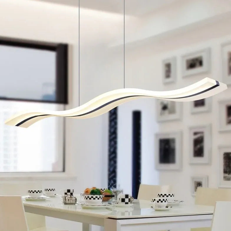 Lampadari moderni sala pranzo Onde nere bianche - clowasit.com