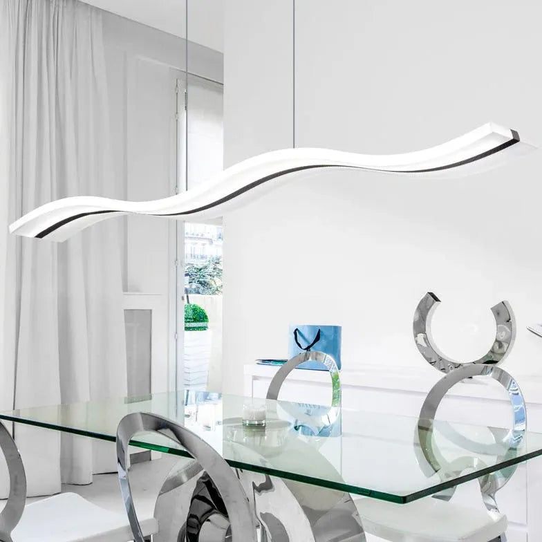 Lampadari moderni sala pranzo Onde nere bianche - clowasit.com