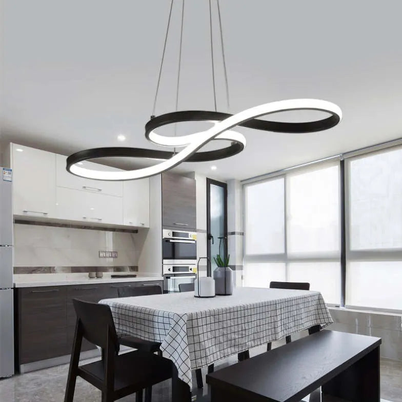 anello circolare moderno sala da pranzo a sospensione luce - clowasit.com